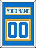 St. Louis Nameplate & Number (Back) - Road White - Double Mat 2