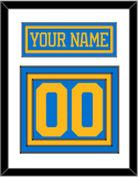 St. Louis Nameplate & Number (Back) - Home Blue - Triple Mat 1
