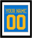 St. Louis Nameplate & Number (Back) Combined - Home Blue - Single Mat 1