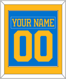 St. Louis Nameplate & Number (Back) Combined - Home Blue - Single Mat 2