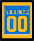 St. Louis Nameplate & Number (Back) Combined - Home Blue - Single Mat 2