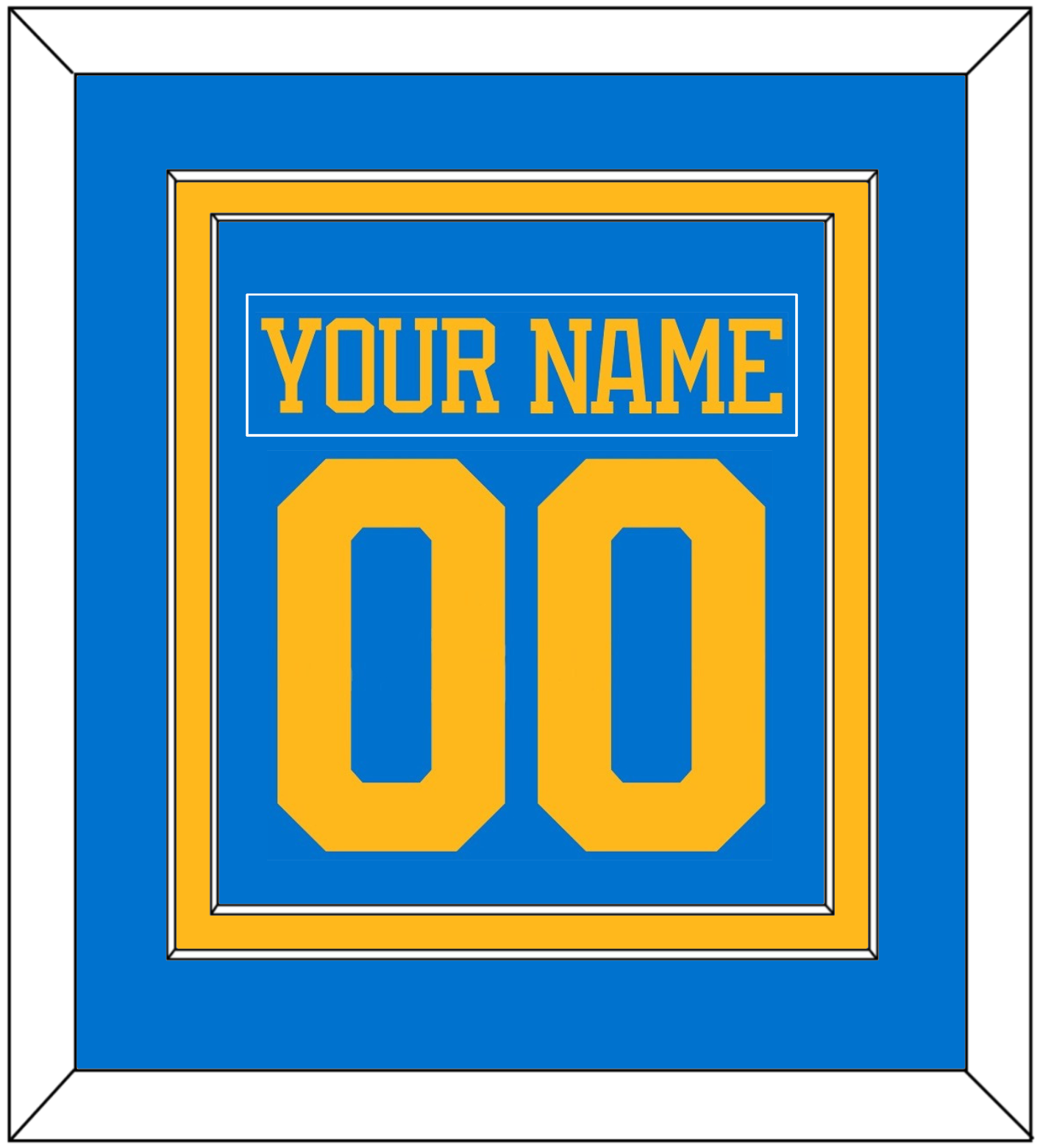 St. Louis Nameplate & Number (Back) Combined - Home Blue - Signature Tier 2