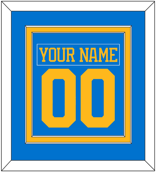 St. Louis Nameplate & Number (Back) Combined - Home Blue - Signature Tier 2