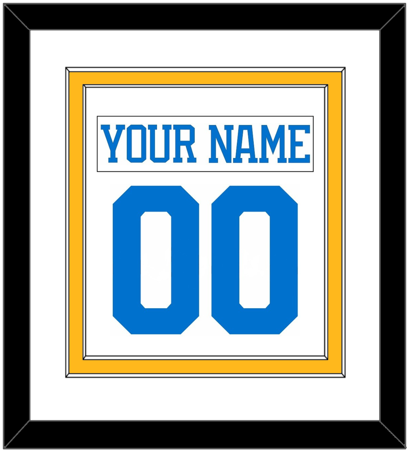 St. Louis Nameplate & Number (Back) Combined - Road White - Signature Tier 1