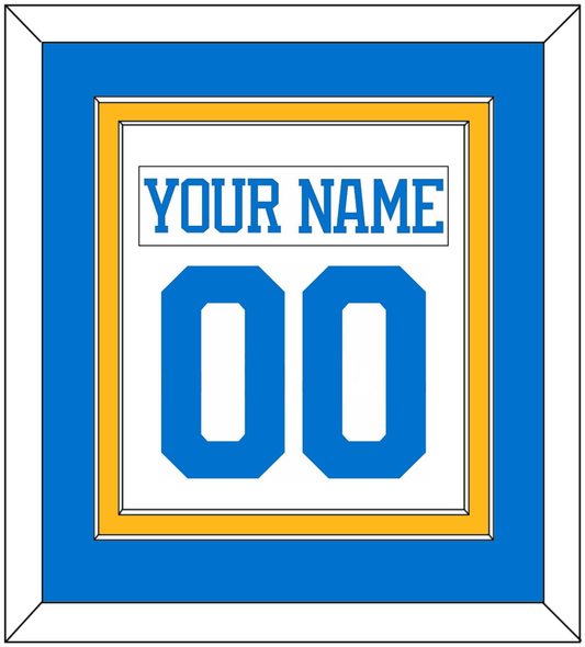 St. Louis Nameplate & Number (Back) Combined - Road White - Signature Tier 3