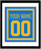 St. Louis Nameplate & Number (Back) Combined - Home Blue - Triple Mat 1