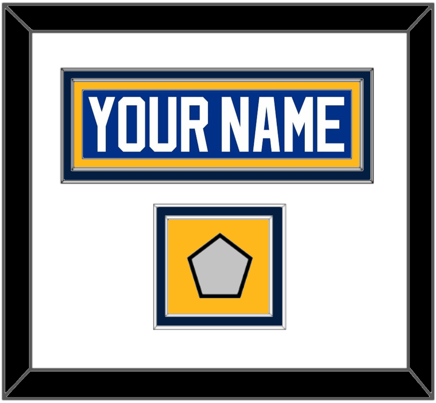 St. Louis Nameplate & Stanley Cup Champions Patch - Home Blue (2017-2025) - Signature Tier 1