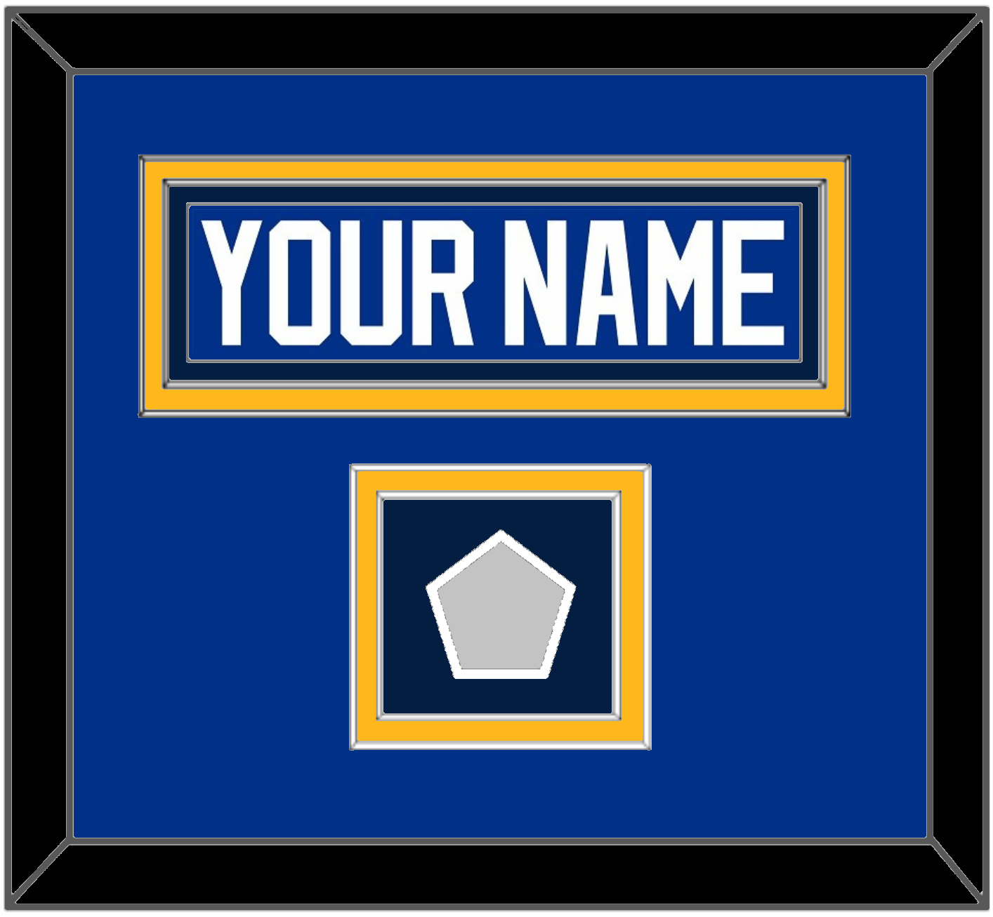 St. Louis Nameplate & Stanley Cup Champions Patch - Home Blue (2017-2025) - Signature Tier 3