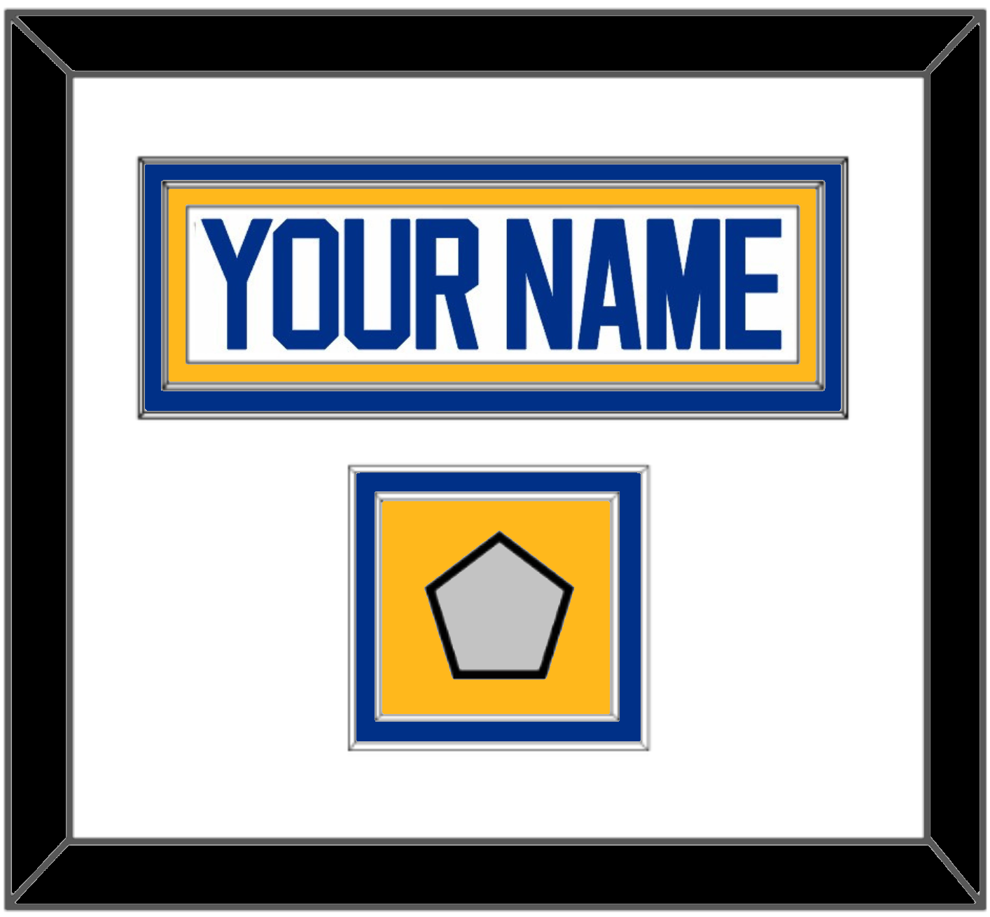 St. Louis Nameplate & Stanley Cup Champions Patch - Road White (2017-2025) - Signature Tier 3