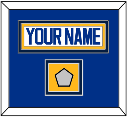St. Louis Nameplate & Stanley Cup Finals Patch - Road White (2017-2025) - Signature Tier 4