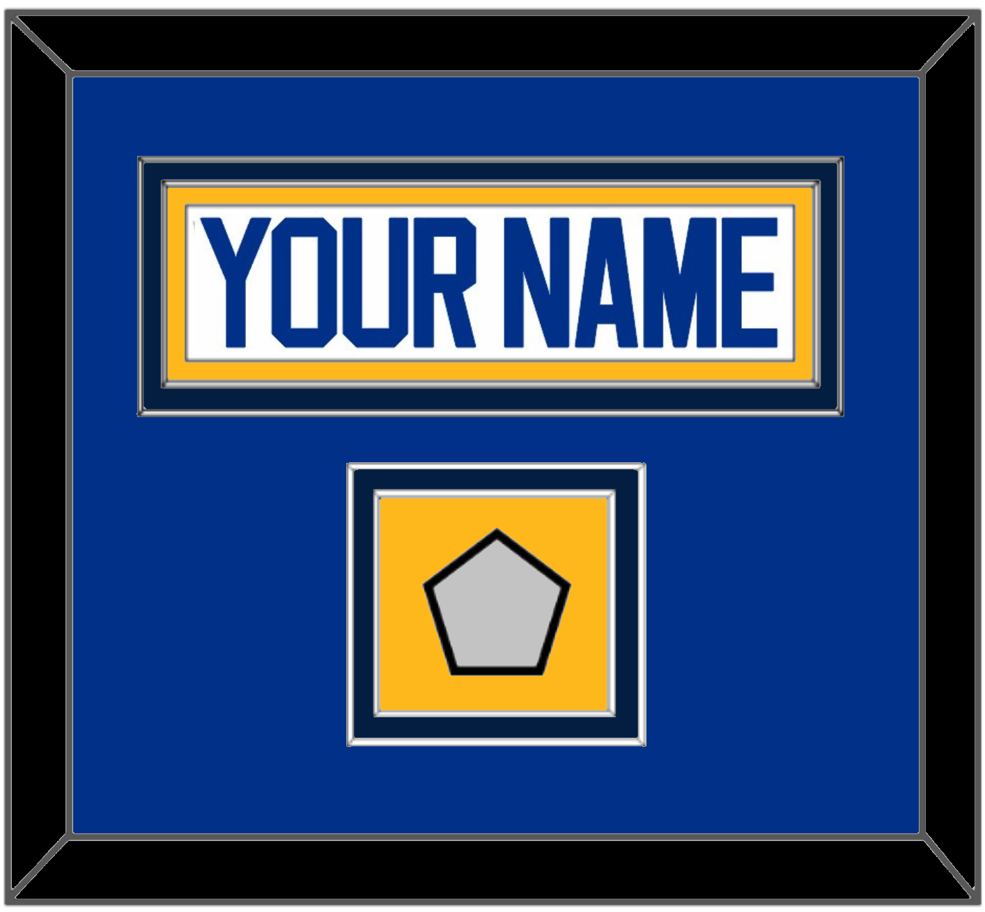St. Louis Nameplate & Stanley Cup Champions Patch - Road White (2017-2025) - Signature Tier 4