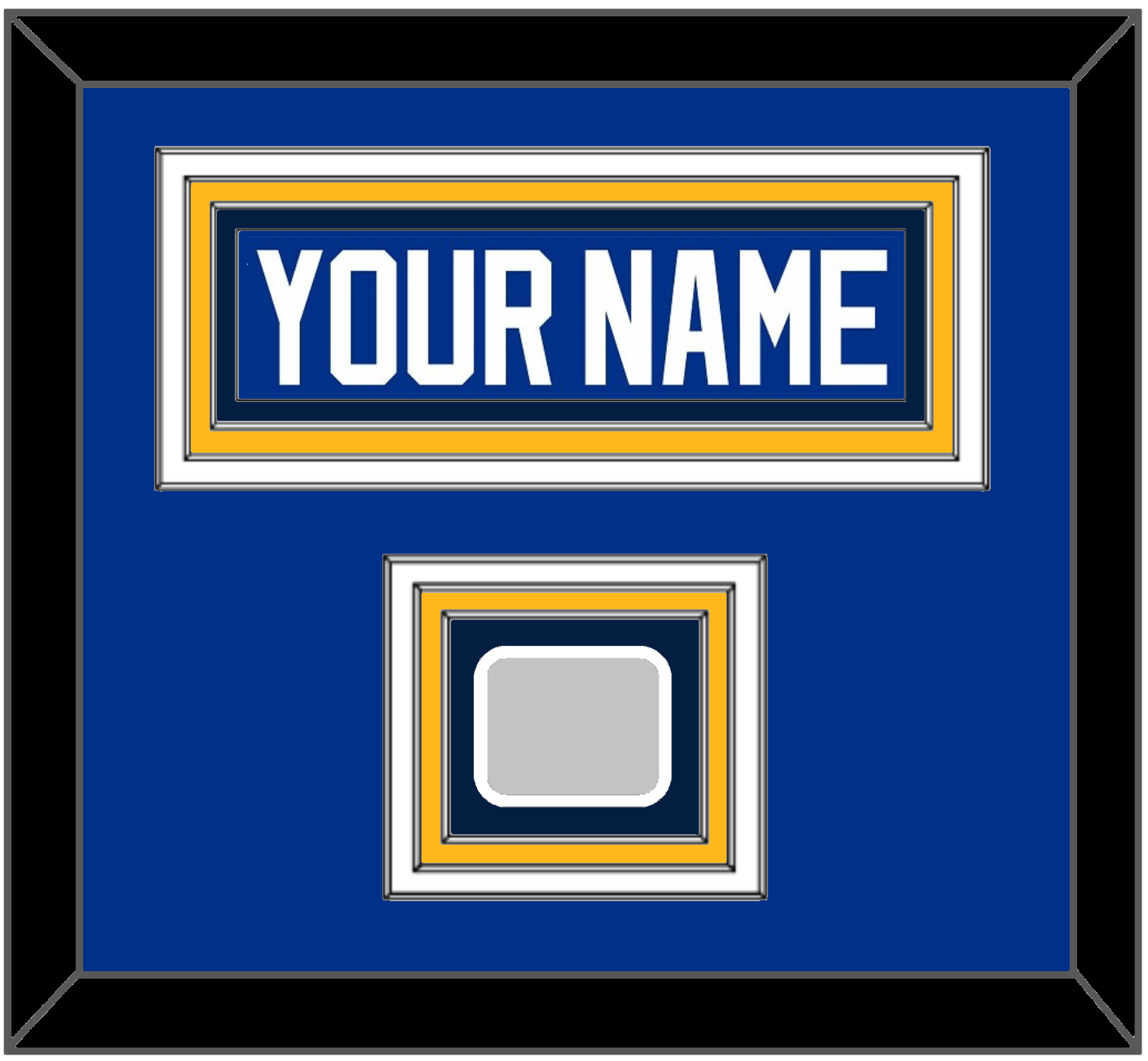 St. Louis Nameplate & Stanley Cup Champions Patch - Home Blue (2017-2025) - Premier Tier 2