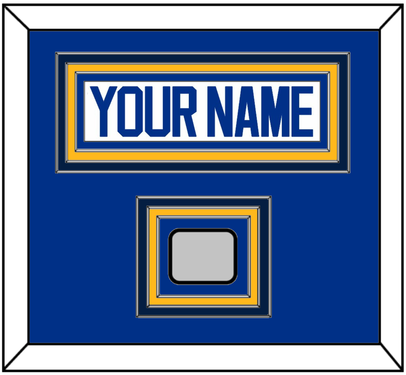 St. Louis Nameplate & Stanley Cup Champions Patch - Road White (2017-2025) - Premier Tier 2
