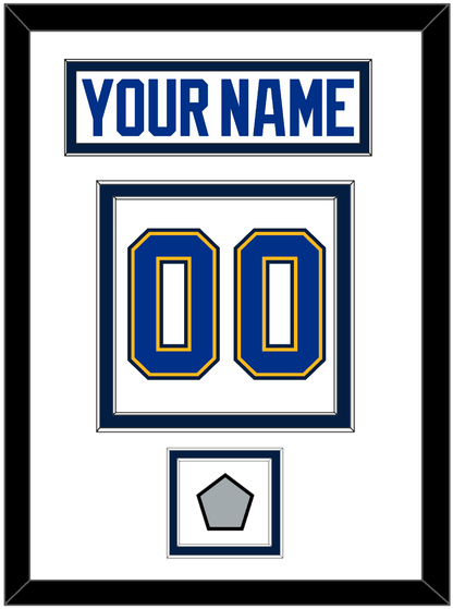 St. Louis Nameplate & Number (Back) With Stanley Cup Champions Patch - Road White (2017-2025) - Signature Tier 1