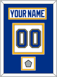 St. Louis Nameplate & Number (Back) With Stanley Cup Champions Patch - Road White - Double Mat 3