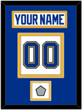 St. Louis Nameplate & Number (Back) With Stanley Cup Champions Patch - Road White - Double Mat 3