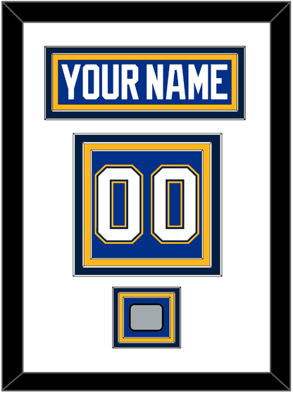 St. Louis Nameplate & Number (Back) With Stanley Cup Finals Patch - Home Blue (2017-2025) - Premier Tier 1