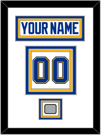 St. Louis Nameplate & Number (Back) With Stanley Cup Finals Patch - Road White (2017-2025) - Premier Tier 1