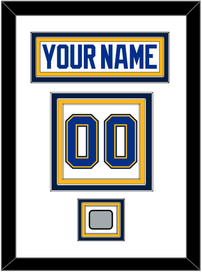 St. Louis Nameplate & Number (Back) With Stanley Cup Finals Patch - Road White (2017-2025) - Premier Tier 2
