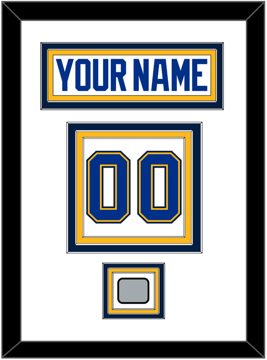St. Louis Nameplate & Number (Back) With Stanley Cup Finals Patch - Road White (2017-2025) - Premier Tier 2
