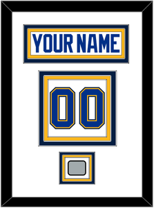 St. Louis Nameplate & Number (Back) With Stanley Cup Finals Patch - Road White - Triple Mat 2