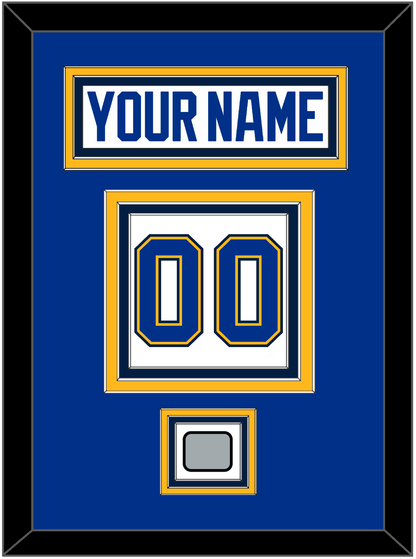 St. Louis Nameplate & Number (Back) With Stanley Cup Finals Patch - Road White (2017-2025) - Premier Tier 3