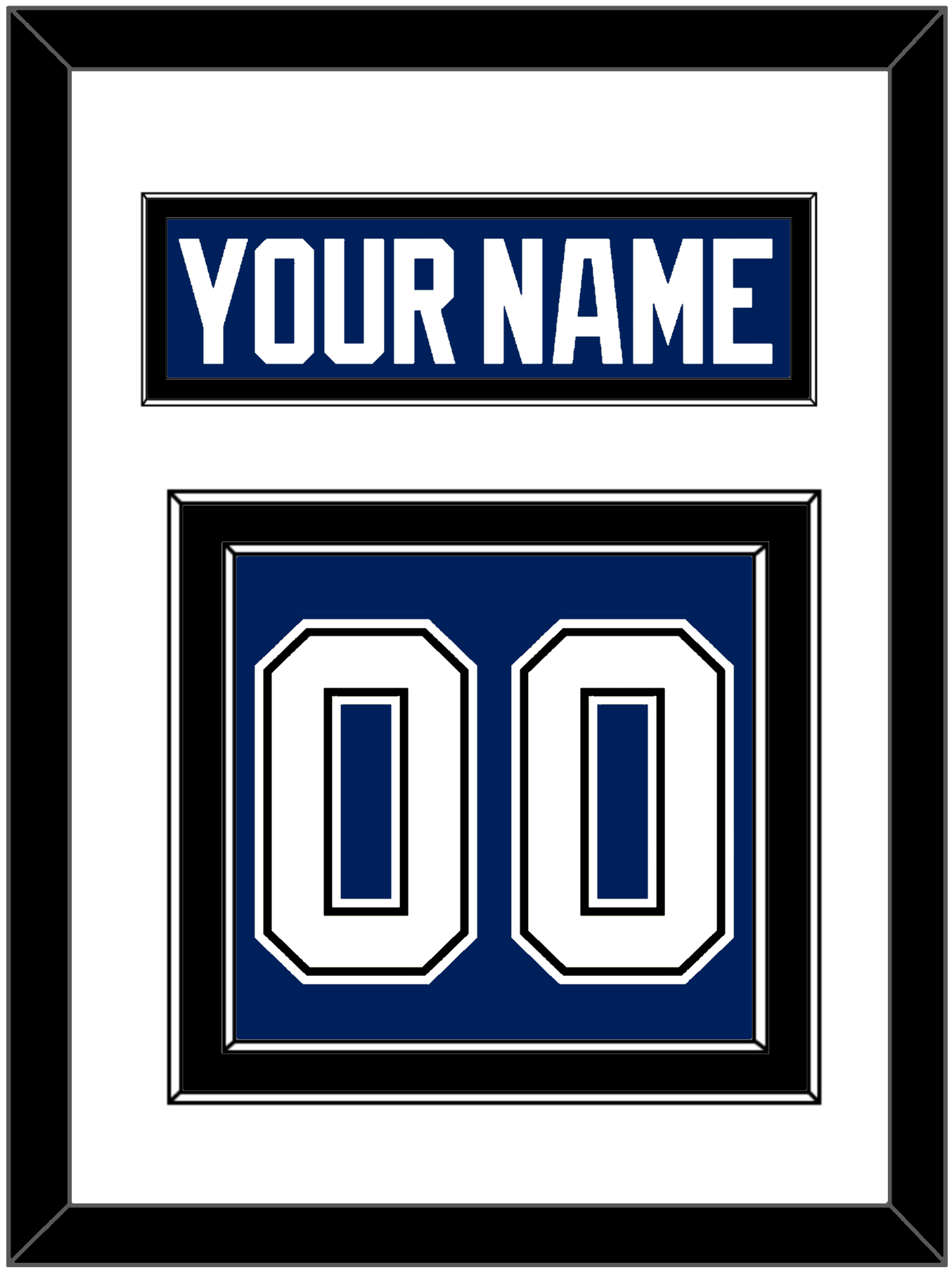Tampa Bay Nameplate & Number (Back) - Home Blue - Signature Tier 1