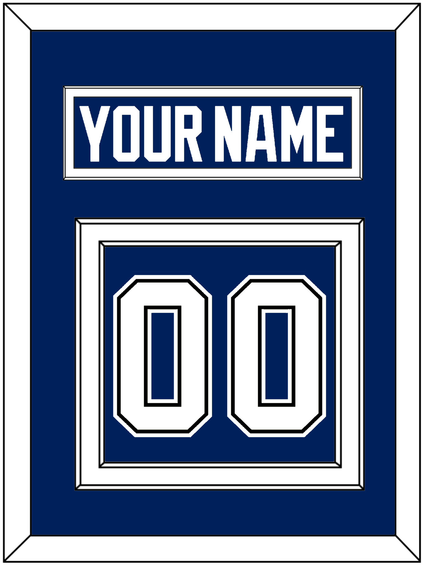 Tampa Bay Nameplate & Number (Back) - Home Blue - Signature Tier 2