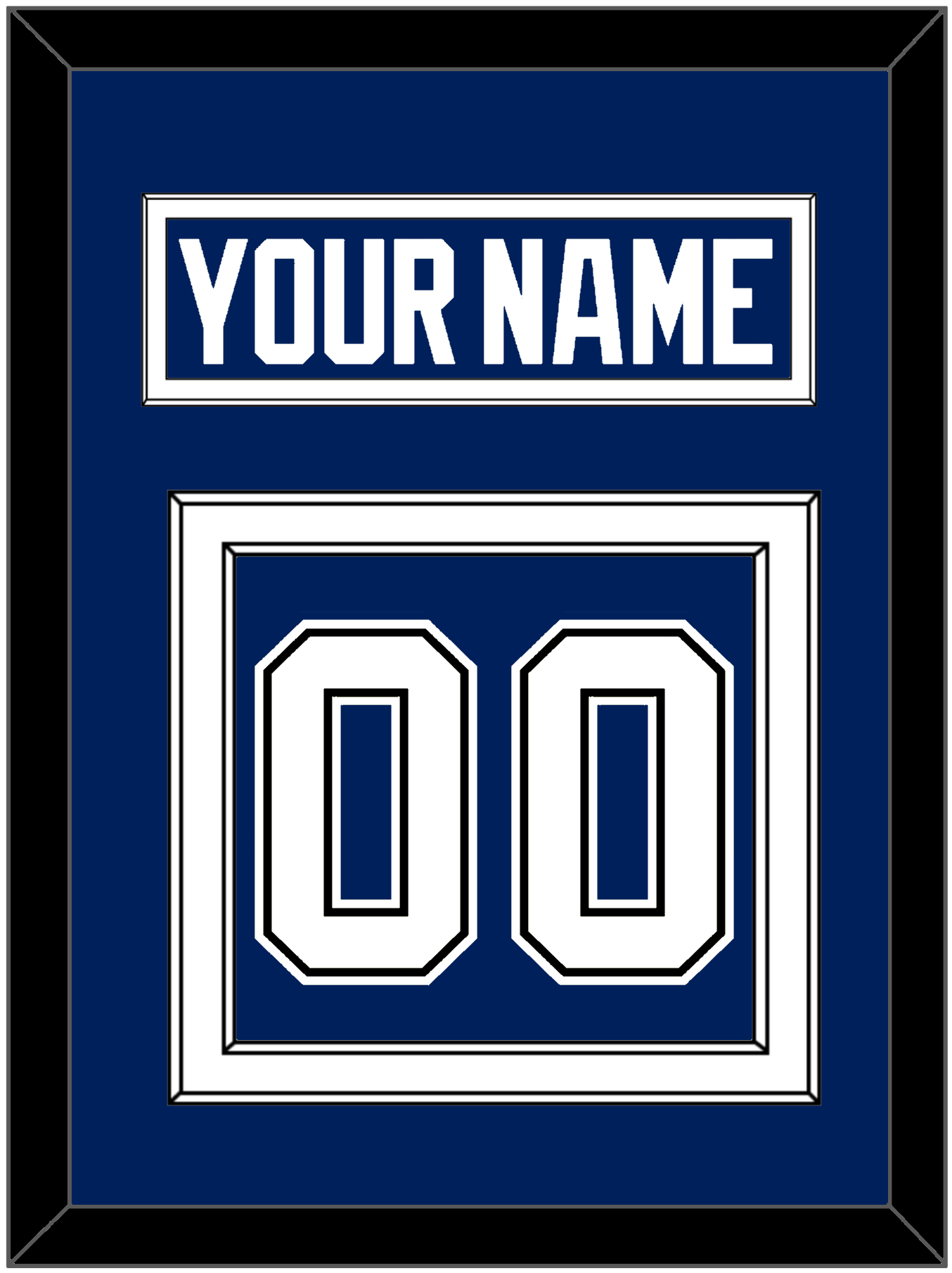 Tampa Bay Nameplate & Number (Back) - Home Blue - Signature Tier 2
