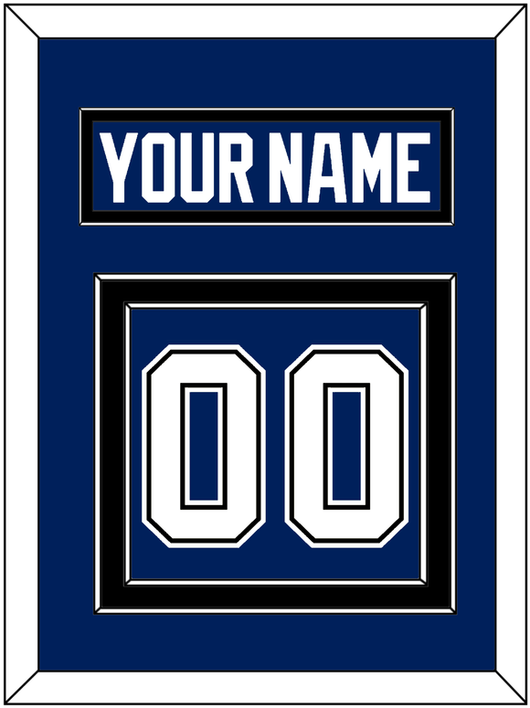 Tampa Bay Nameplate & Number (Back) - Home Blue - Double Mat 3