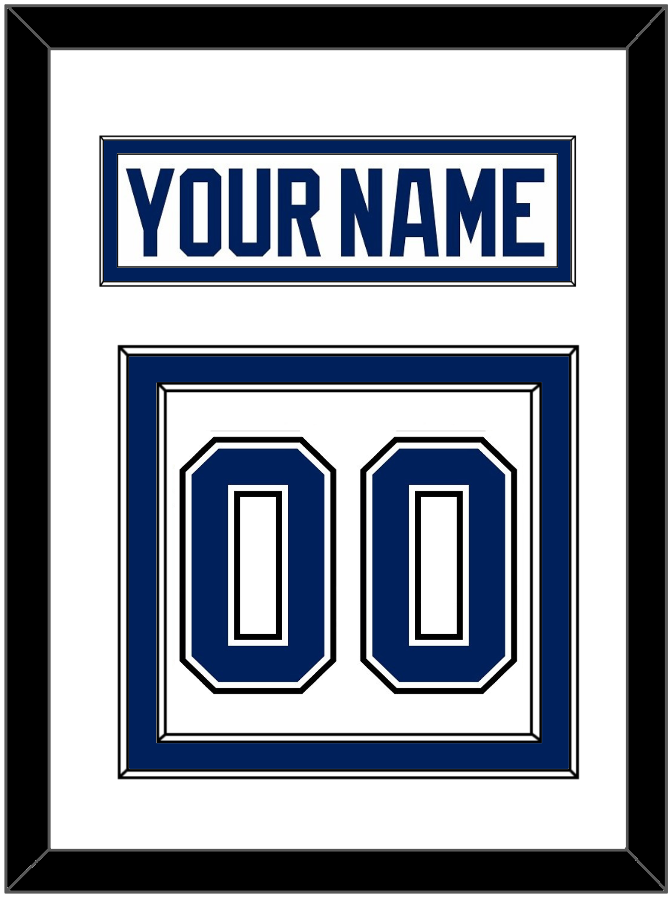 Tampa Bay Nameplate & Number (Back) - Road White - Signature Tier 1