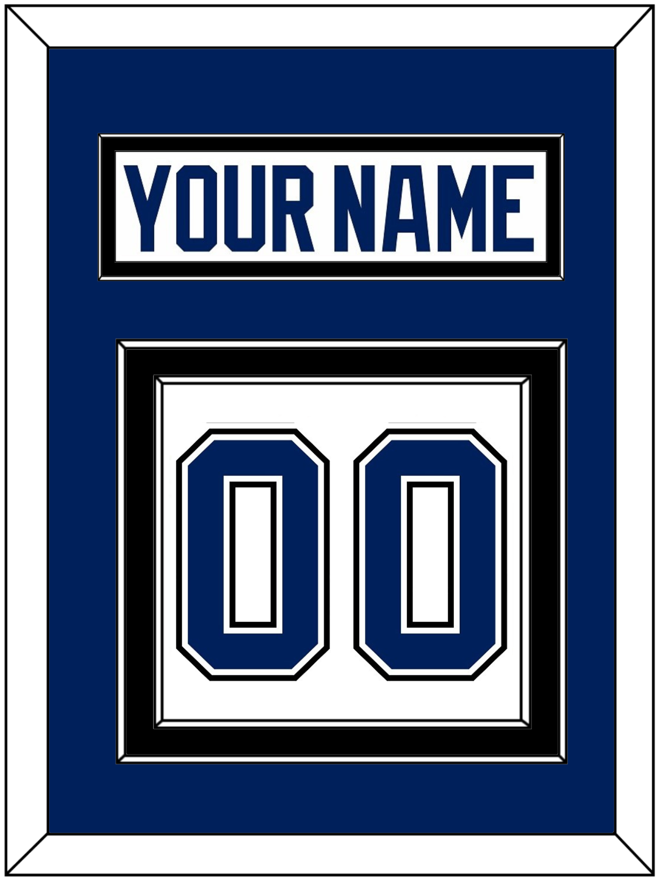 Tampa Bay Nameplate & Number (Back) - Road White - Signature Tier 2