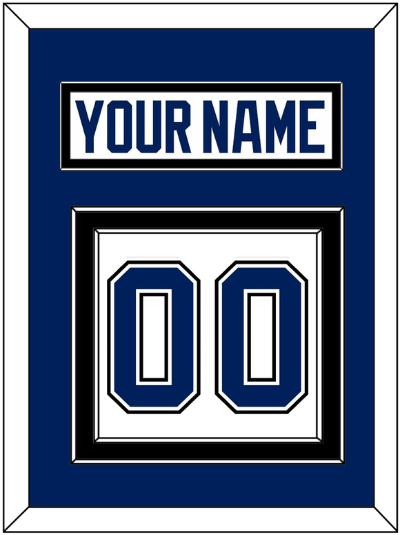 Tampa Bay Nameplate & Number (Back) - Road White - Double Mat 2
