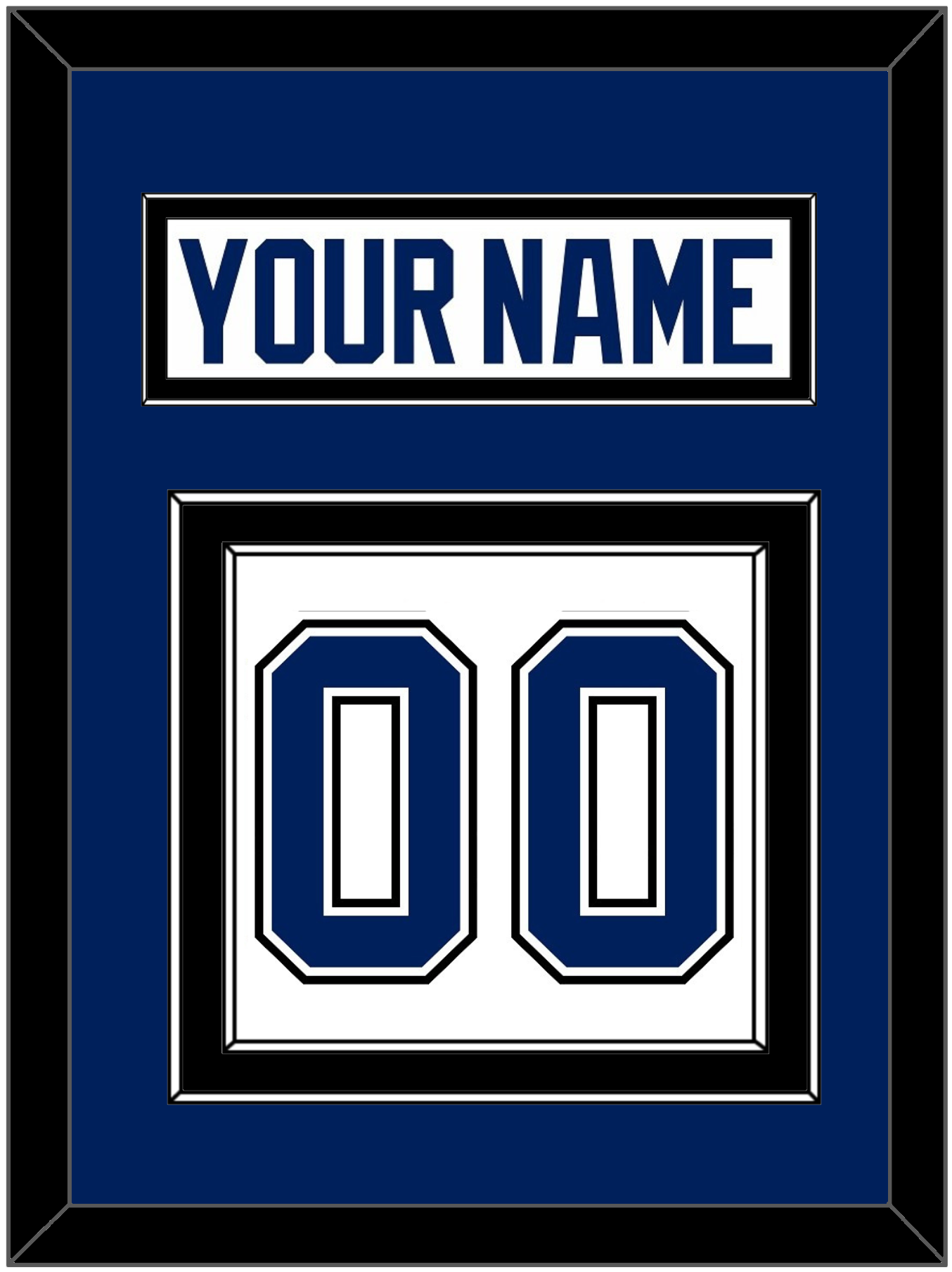 Tampa Bay Nameplate & Number (Back) - Road White - Signature Tier 2