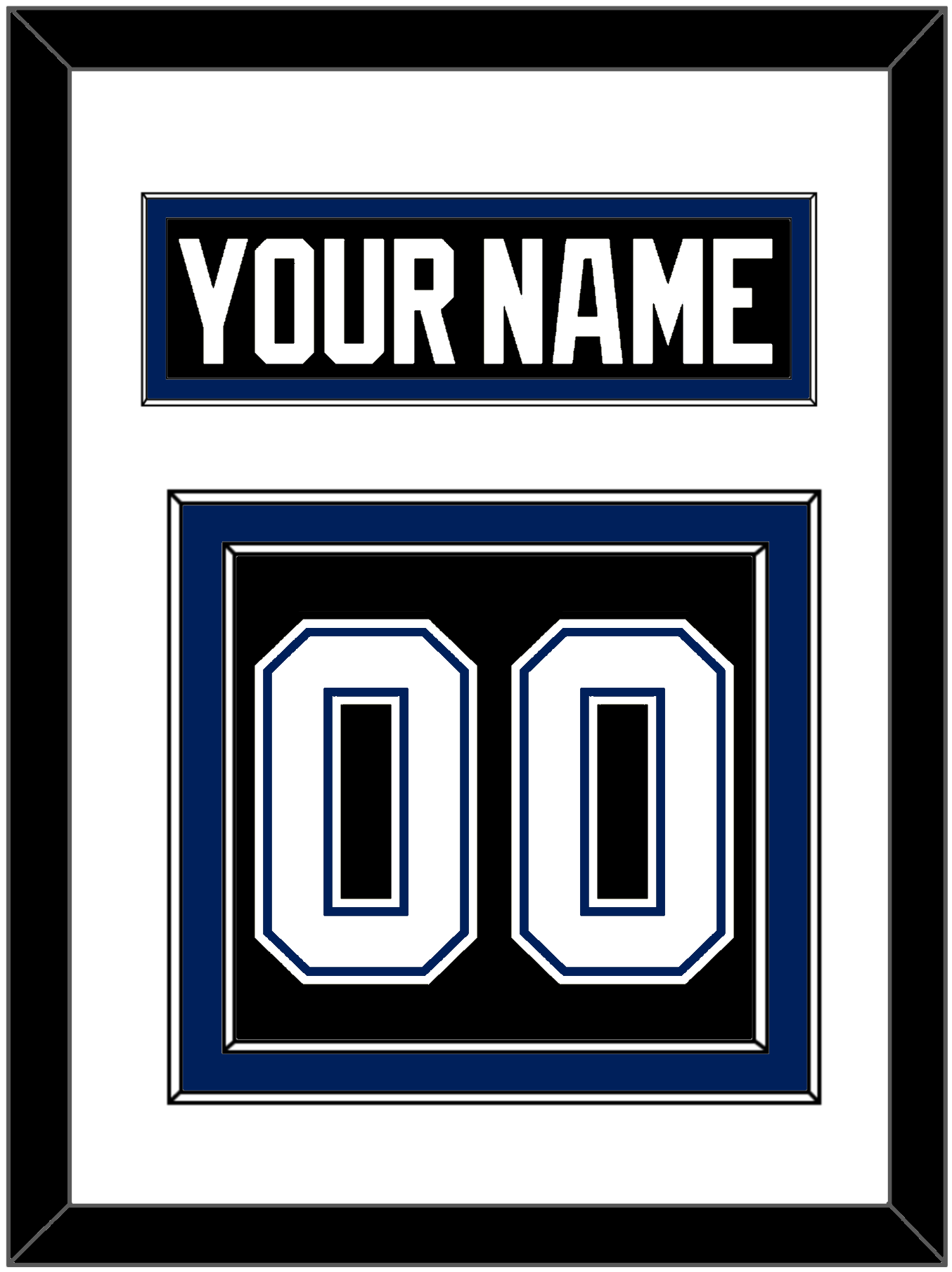 Tampa Bay Nameplate & Number (Back) - Road Black (2001-2007) - Signature Tier 1