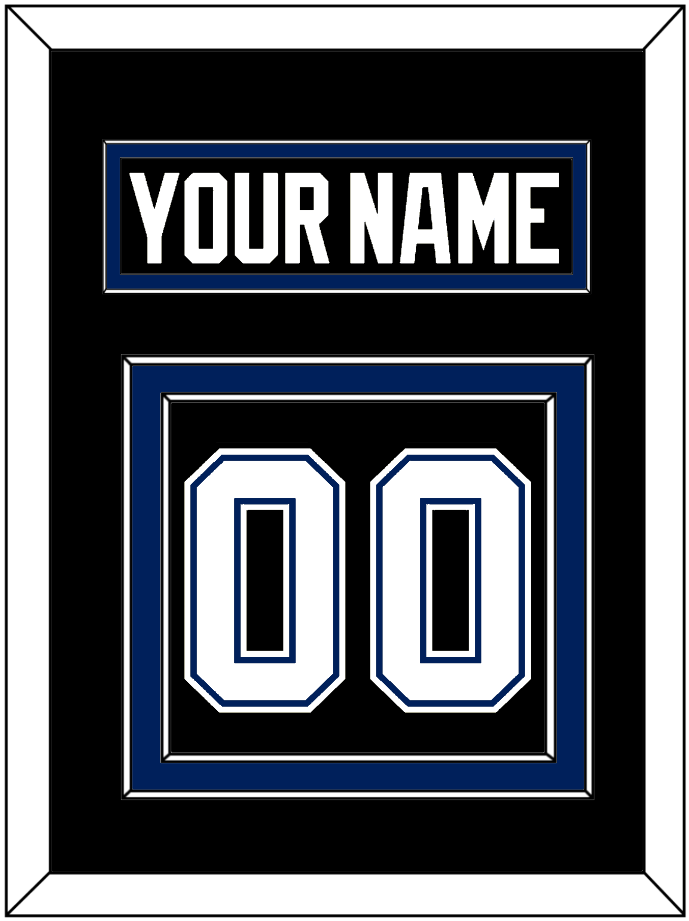 Tampa Bay Nameplate & Number (Back) - Road Black (2001-2007) - Signature Tier 2