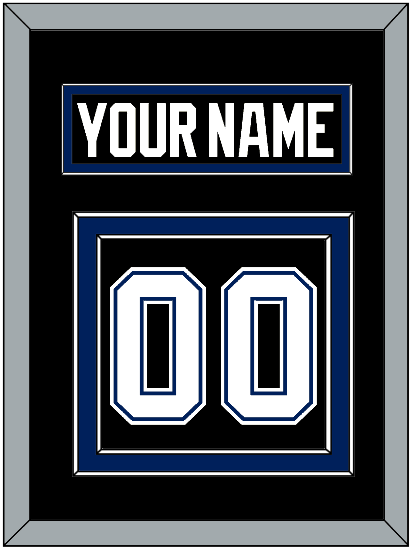 Tampa Bay Nameplate & Number (Back) - Road Black (2001-2007) - Signature Tier 2