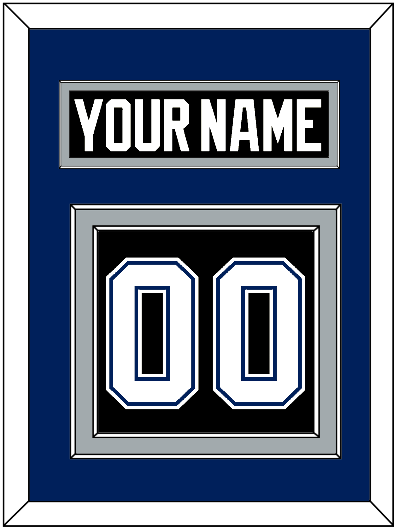 Tampa Bay Nameplate & Number (Back) - Road Black (2001-2007) - Signature Tier 3