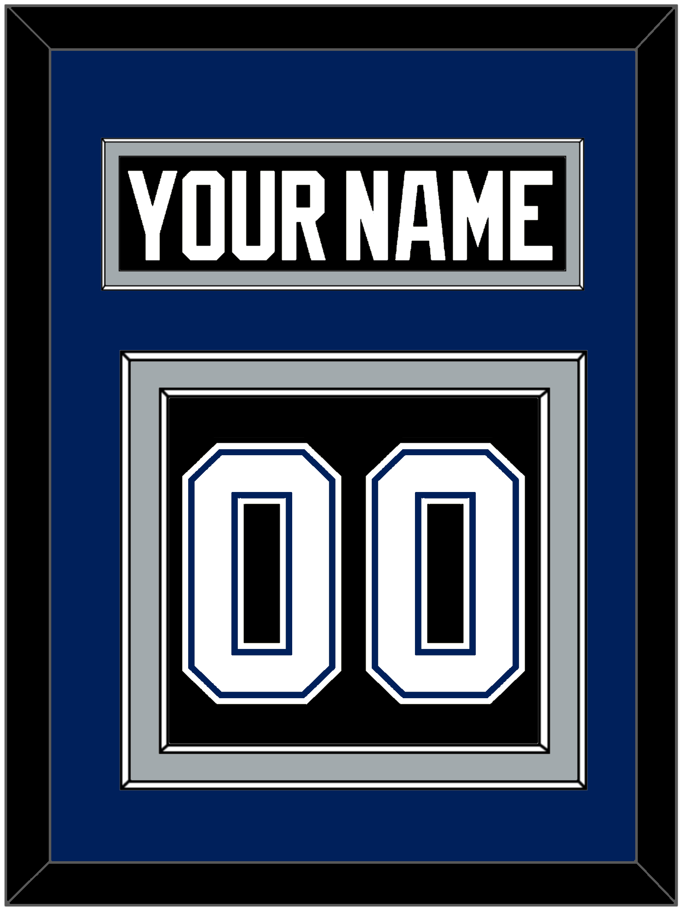 Tampa Bay Nameplate & Number (Back) - Road Black (2001-2007) - Signature Tier 3