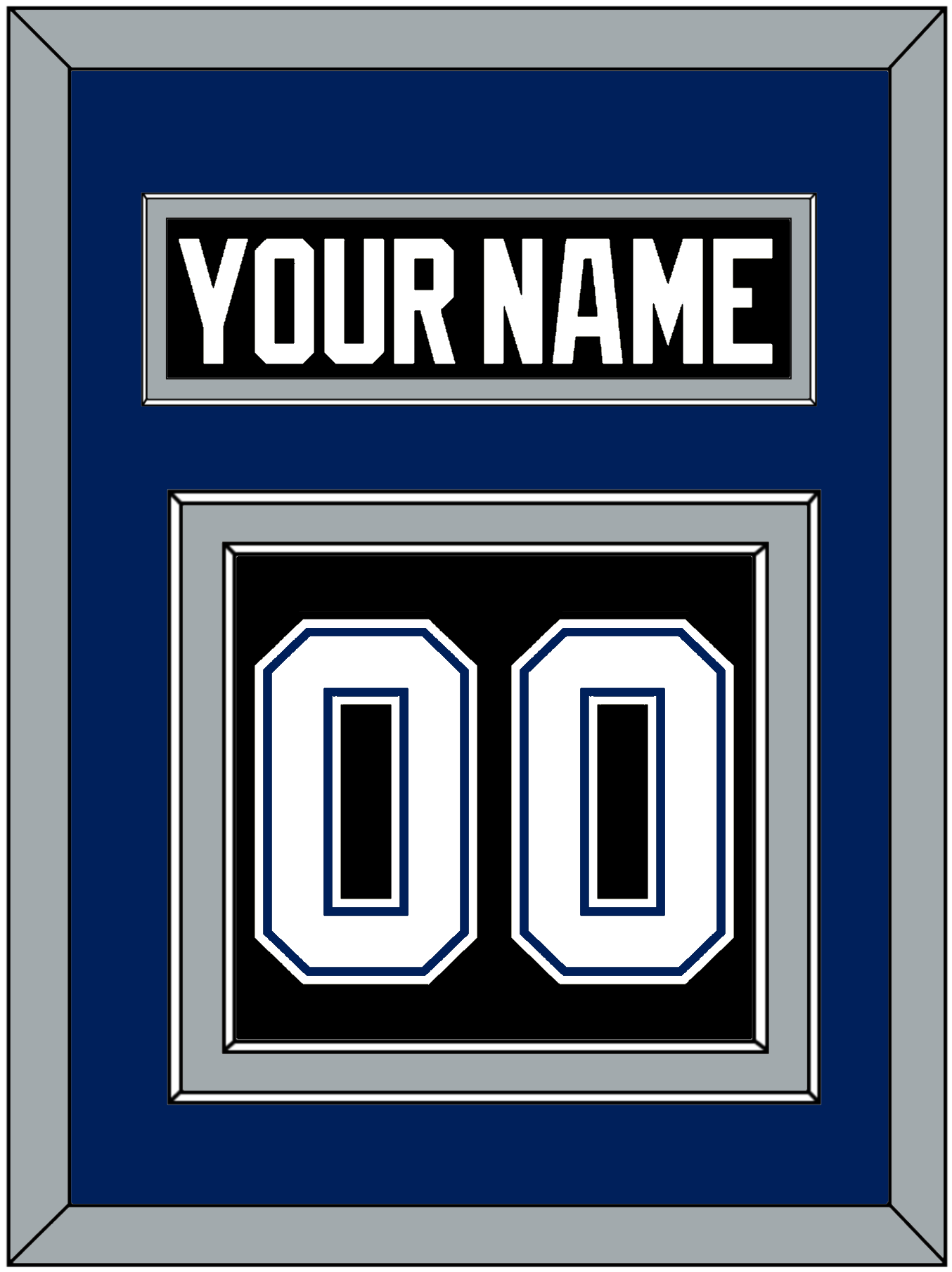Tampa Bay Nameplate & Number (Back) - Road Black (2001-2007) - Signature Tier 3