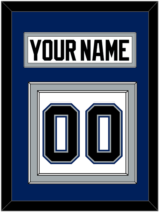 Tampa Bay Nameplate & Number (Back) - Home White (2001-2007) - Signature Tier 2