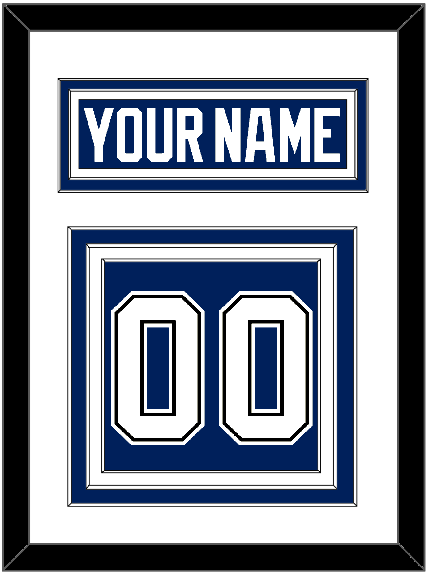 Tampa Bay Nameplate & Number (Back) - Home Blue - Premier Tier 1