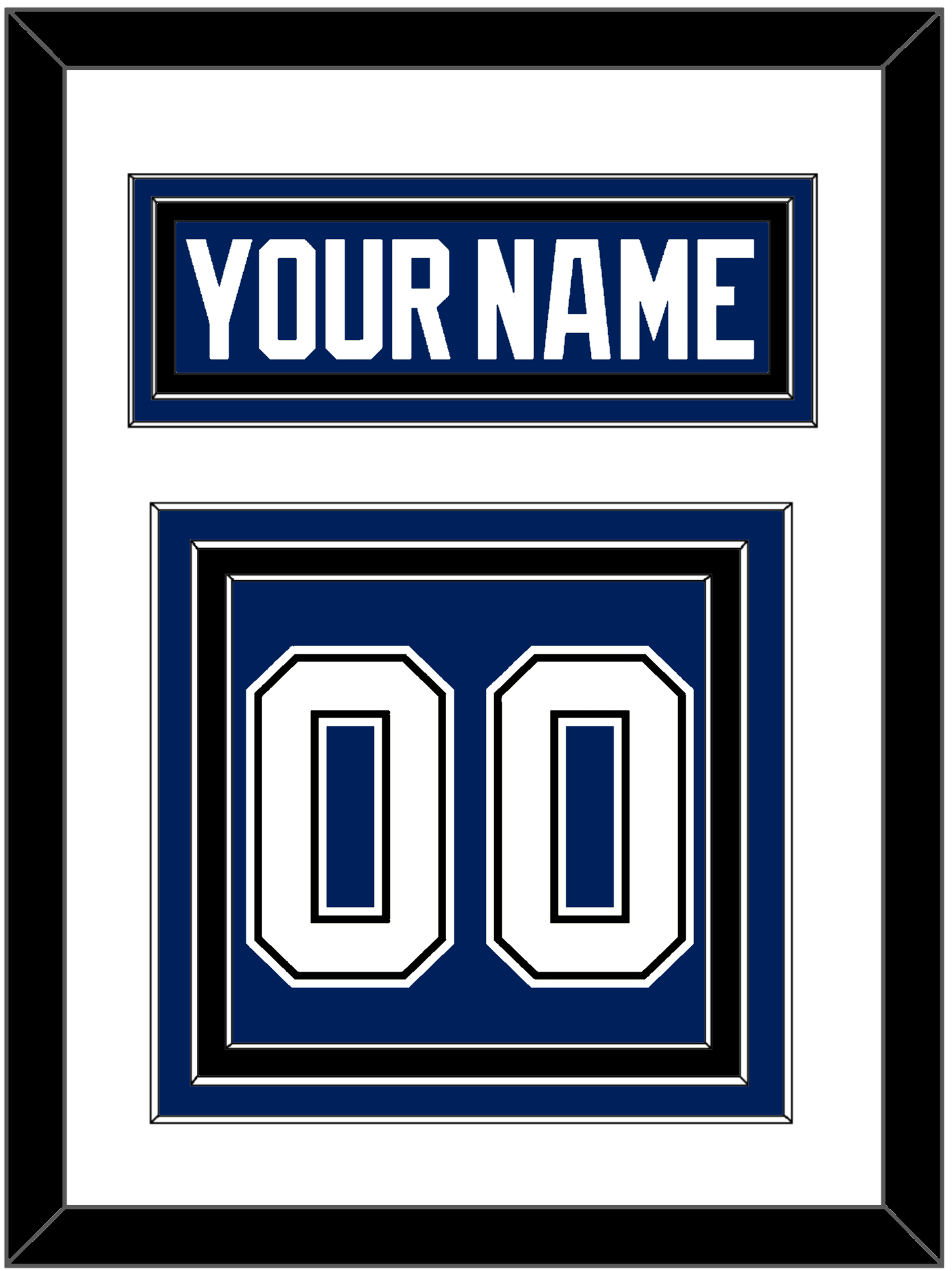 Tampa Bay Nameplate & Number (Back) - Home Blue - Premier Tier 2