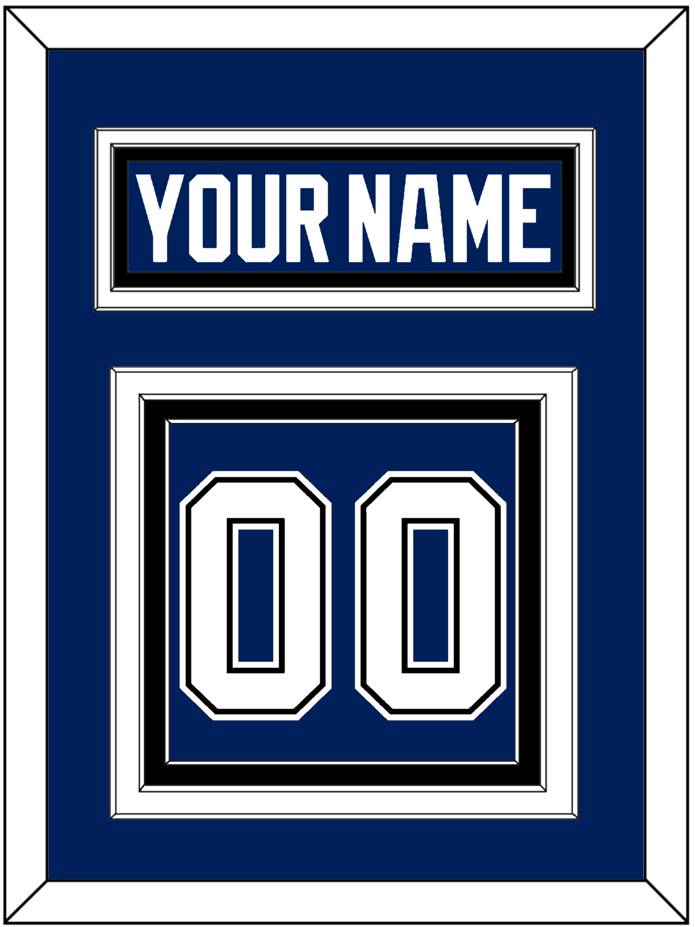 Tampa Bay Nameplate & Number (Back) - Home Blue - Premier Tier 3