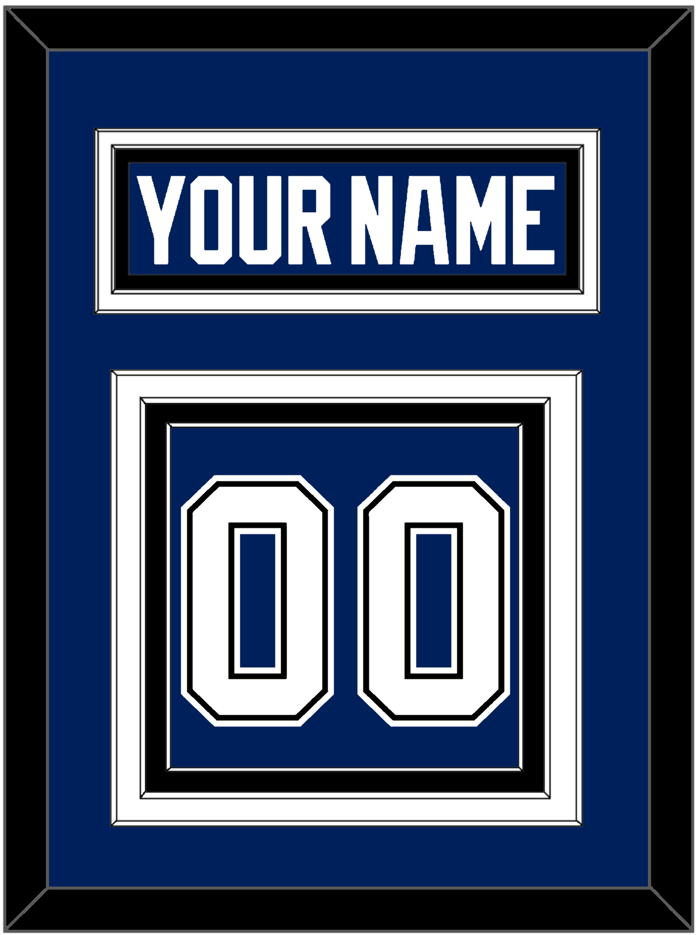 Tampa Bay Nameplate & Number (Back) - Home Blue - Premier Tier 3