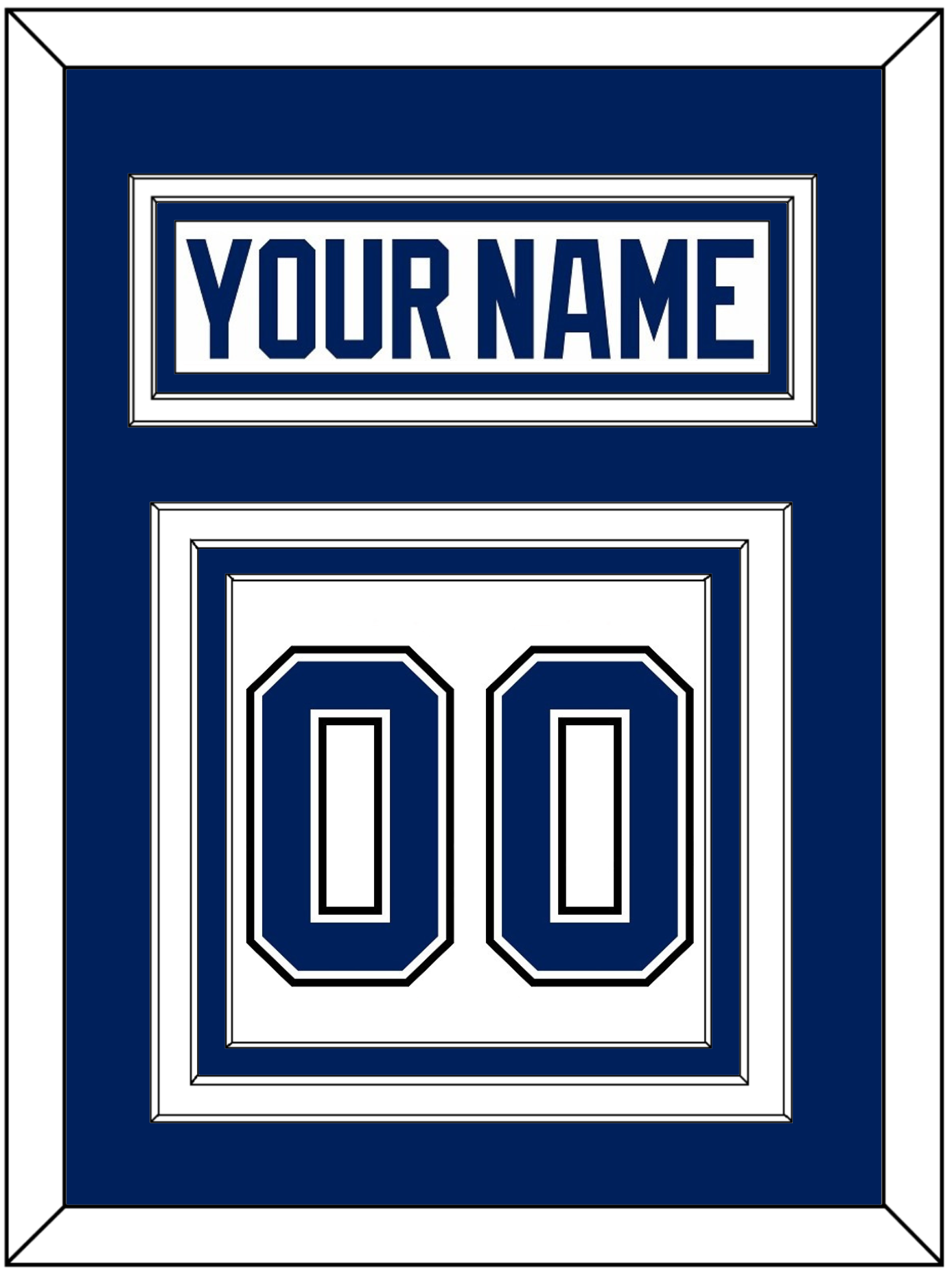Tampa Bay Nameplate & Number (Back) - Road White - Premier Tier 2