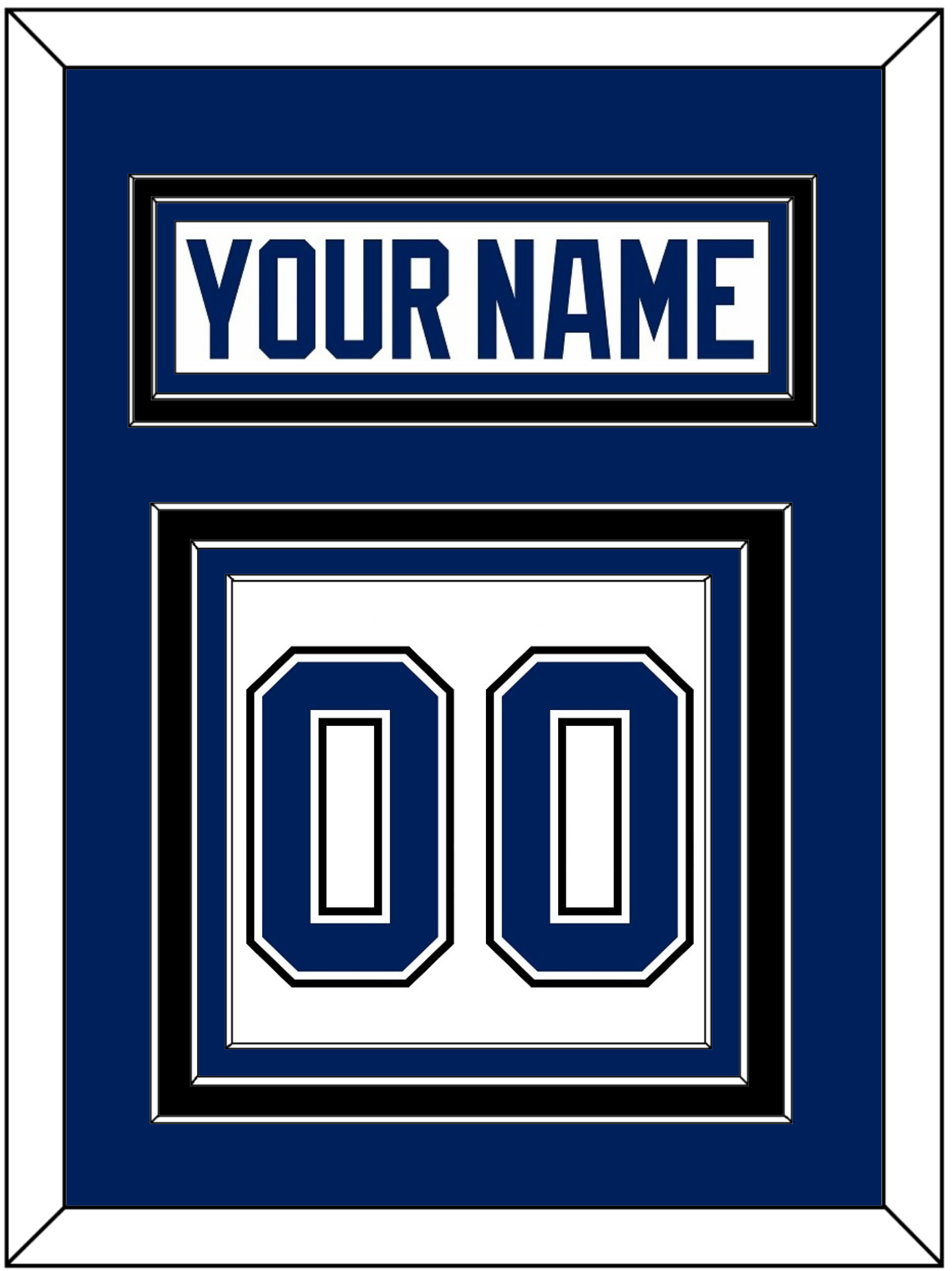 Tampa Bay Nameplate & Number (Back) - Road White - Premier Tier 3