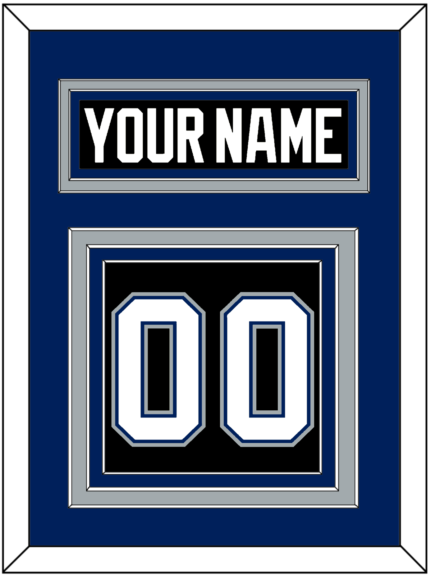 Tampa Bay Nameplate & Number (Back) - Road Black (2001-2007) - Premier Tier 2