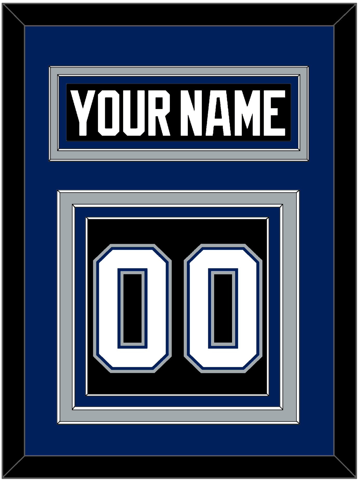 Tampa Bay Nameplate & Number (Back) - Road Black (2001-2007) - Premier Tier 2