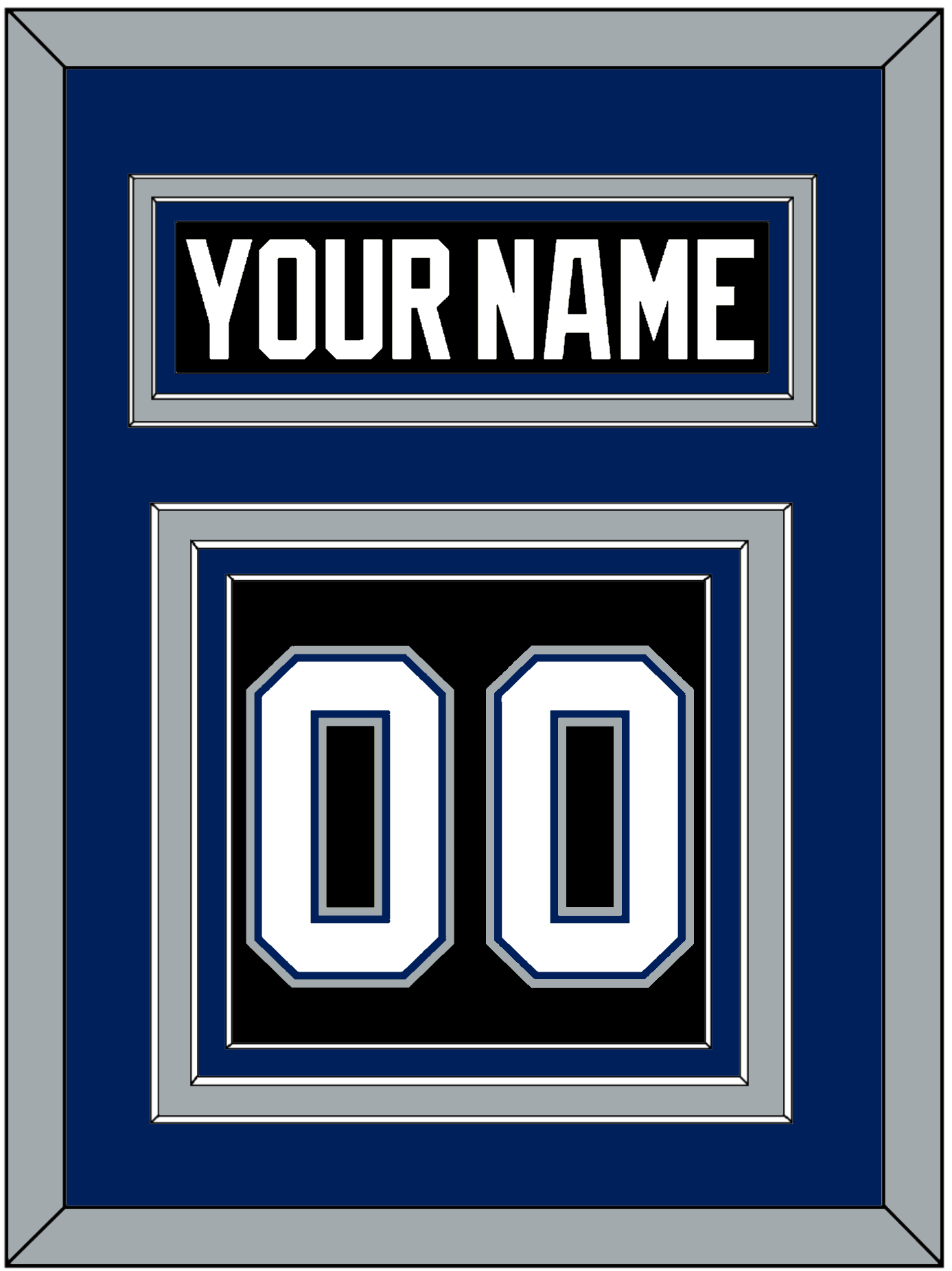 Tampa Bay Nameplate & Number (Back) - Road Black (2001-2007) - Premier Tier 2